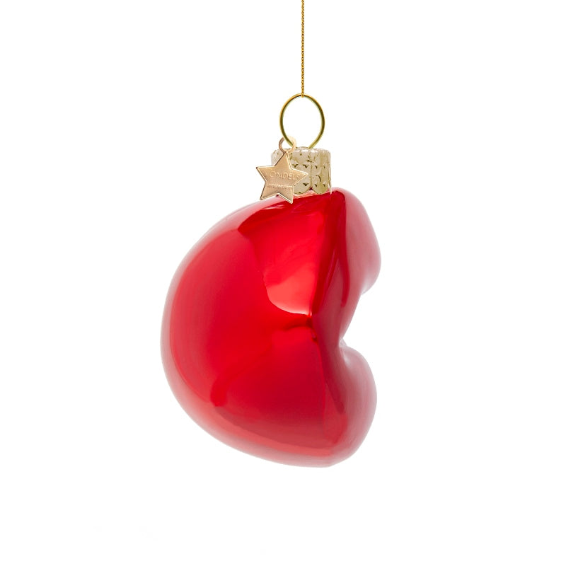 Røde læber juleophæng - H7,5 cm.